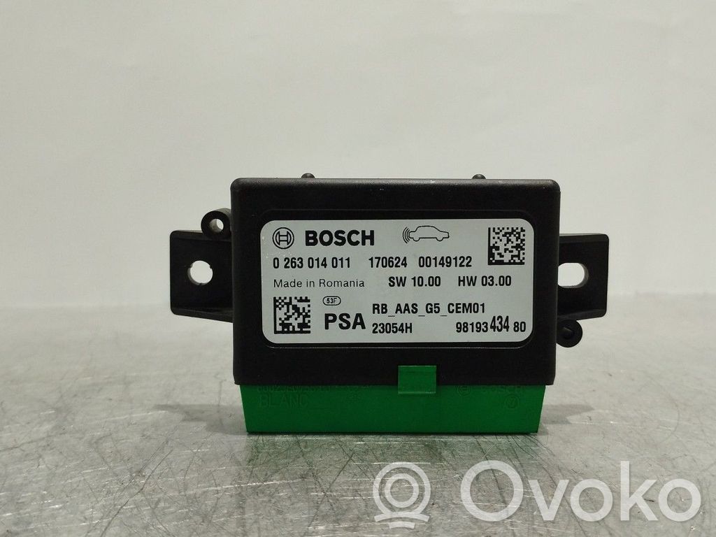 Peugeot 2008 I Monitor del sensore di parcheggio PDC