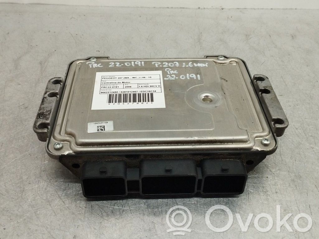 Moottorin ohjainlaite/moduuli   9662212480,0281012467,EDC16C34
