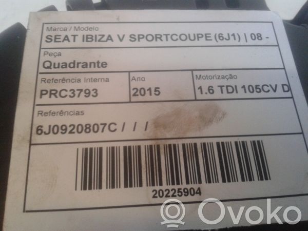 Seat Ibiza IV (6J,6P) Vitezometru (grup de instrumente)