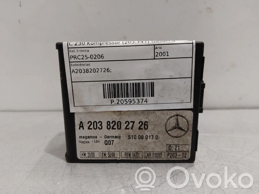 Mercedes-Benz C W203 Centralina/modulo allarme