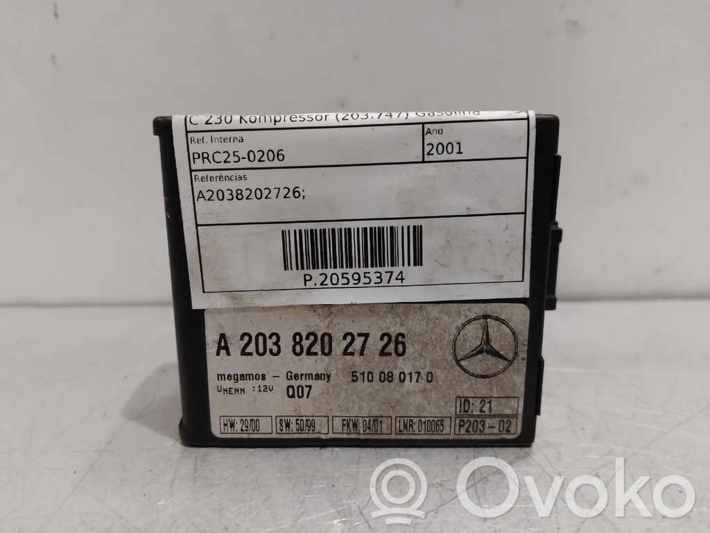 Mercedes-Benz C W203 Centralina/modulo allarme