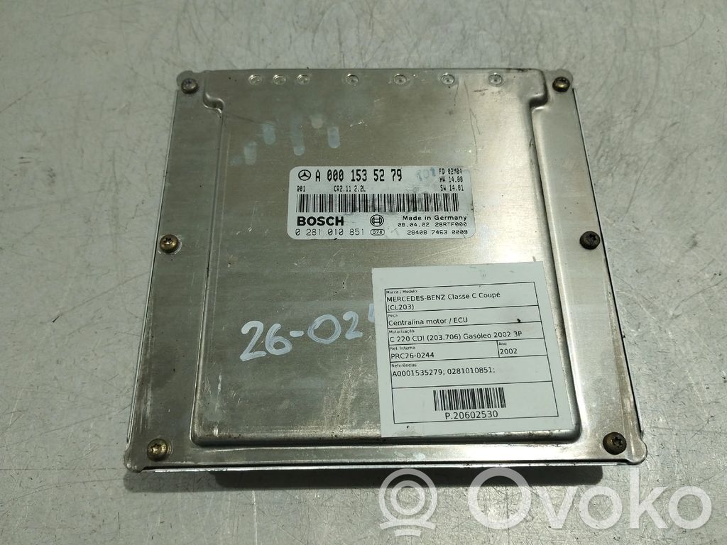 Mercedes-Benz C W203 Unitate/modul de control motor 