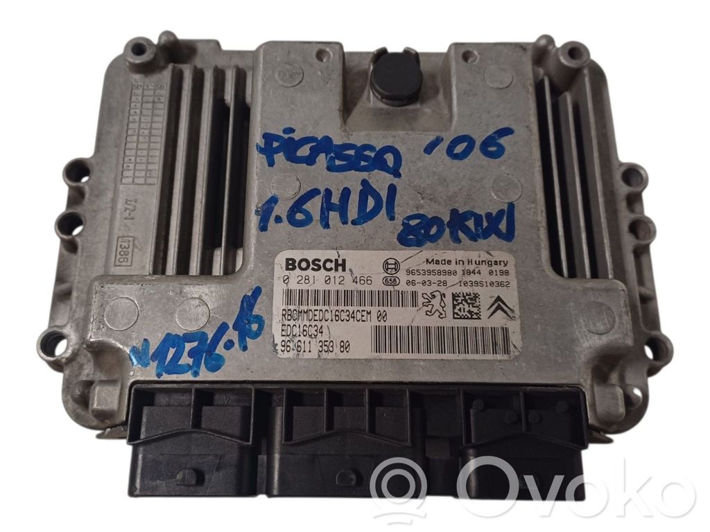 Engine control unit/module   0281012466,0281012466,9HZ
