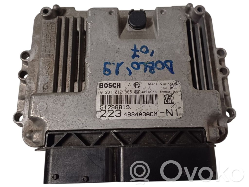 Engine control unit/module   0281012865,0281012865,186A9000