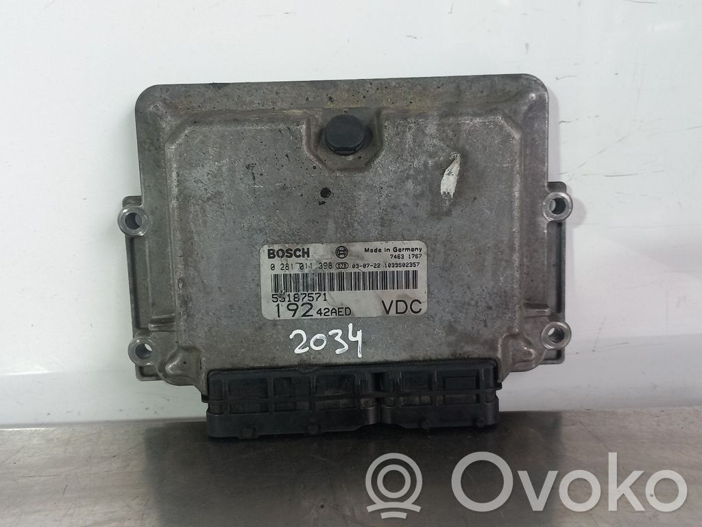 Fiat Stilo Engine control unit/module 
