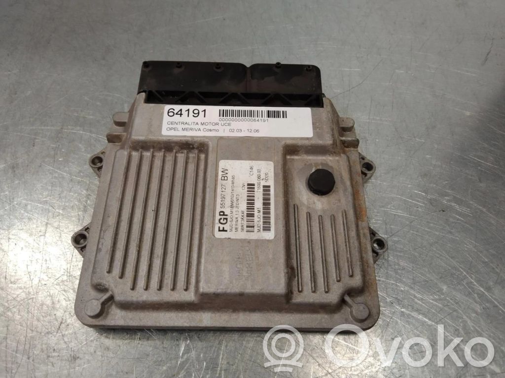 Opel Meriva A Unidad de control/módulo ECU del motor 
