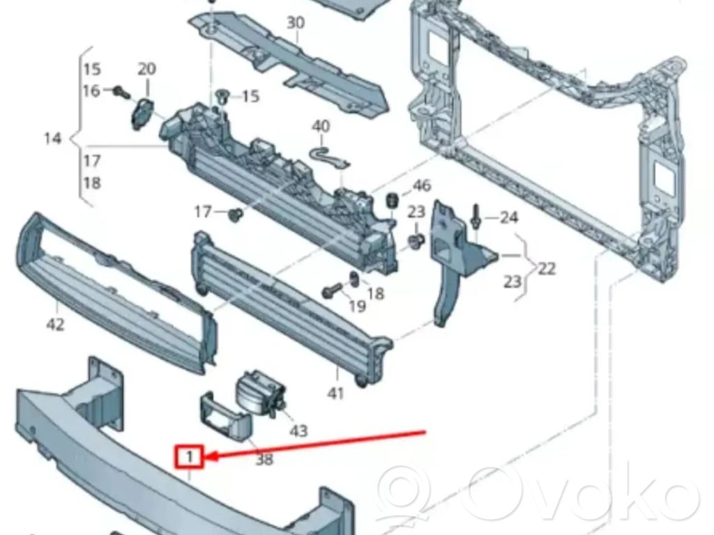 Audi e-tron Front bumper cross member 
