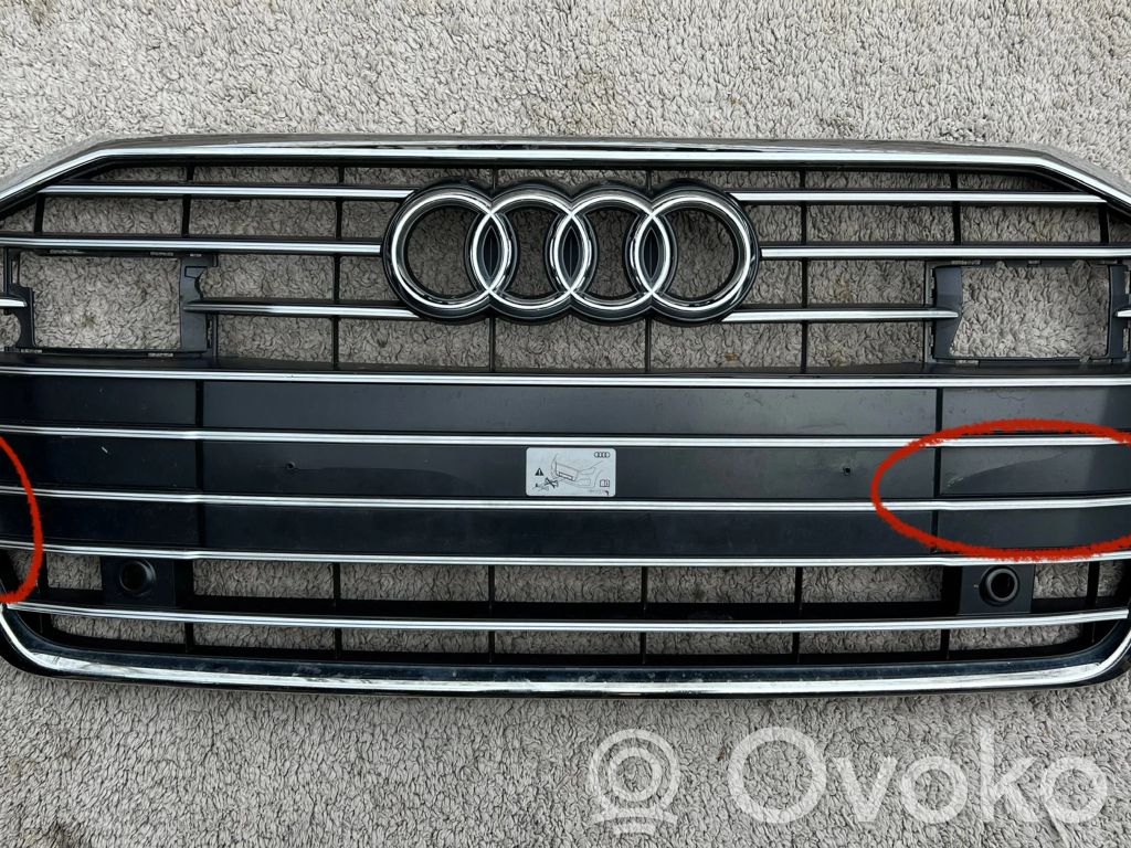 Audi A6 S6 C8 4K Etupuskurin ylempi jäähdytinsäleikkö 