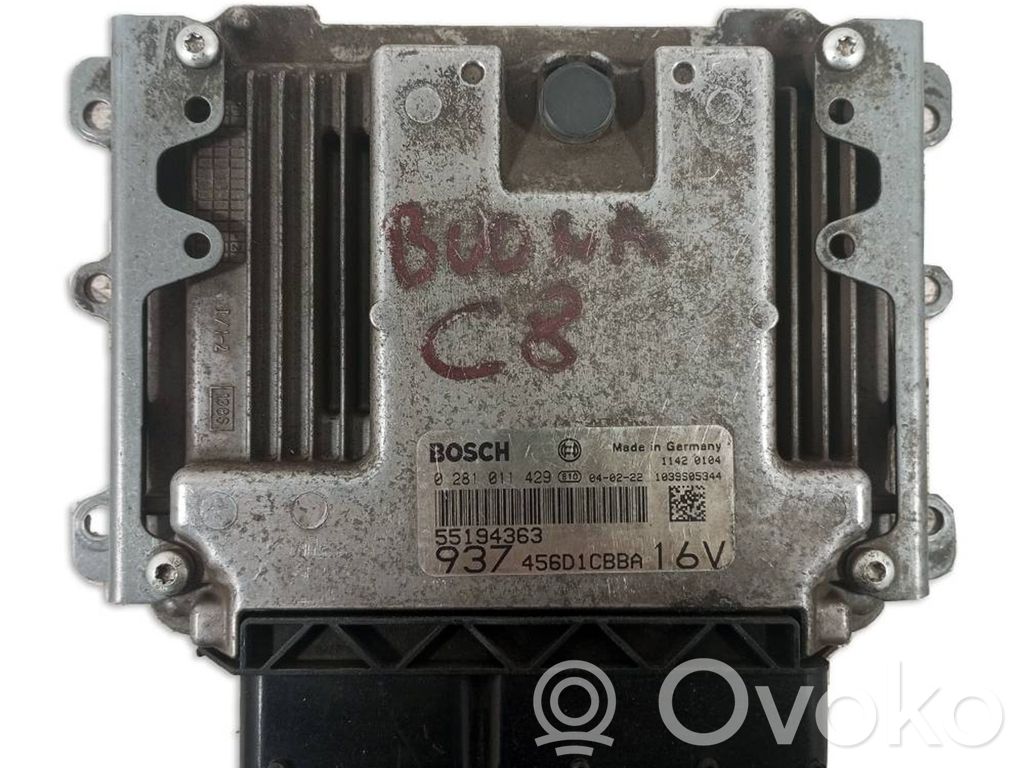 Engine control unit/module   55194363,456D1CBBA,0281011429