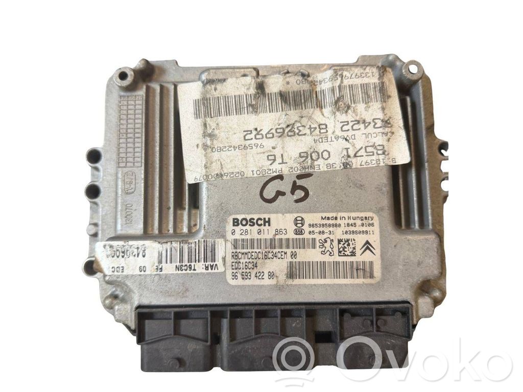 Engine control unit/module   0281011863,9659342280,965398980