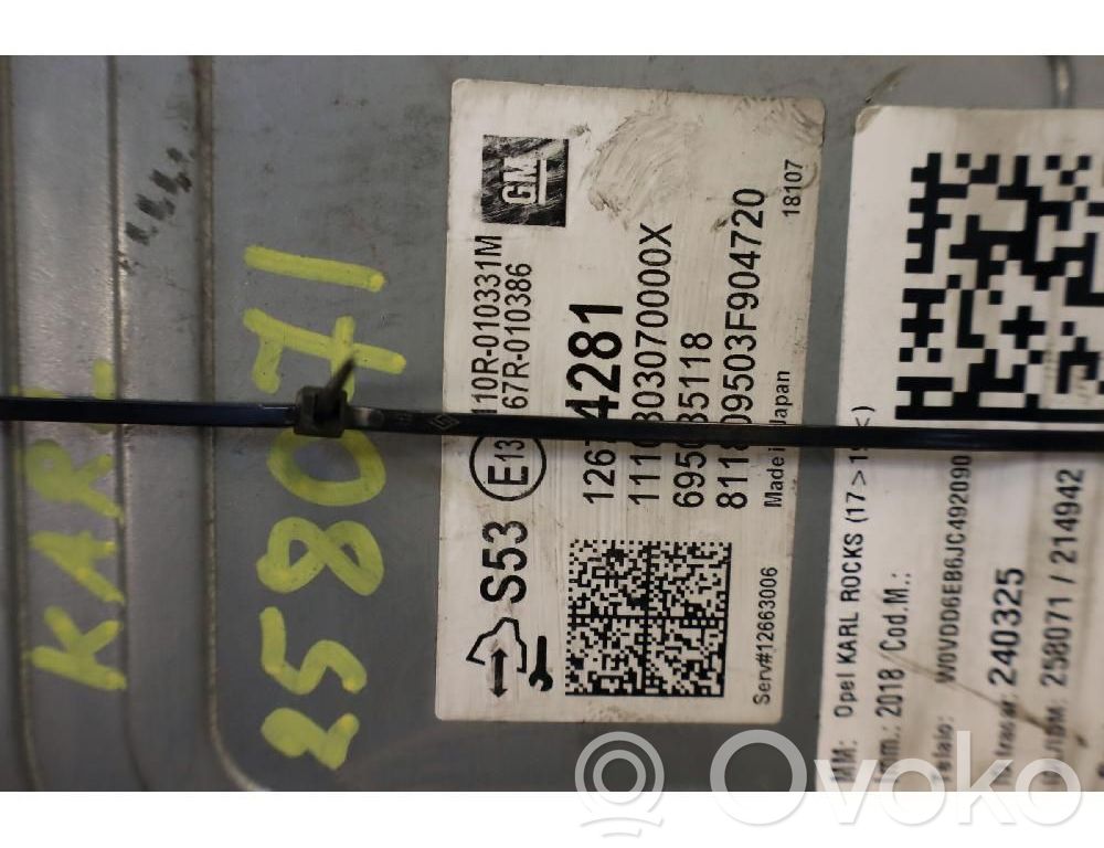 Opel Karl Air conditioning/heating control unit 