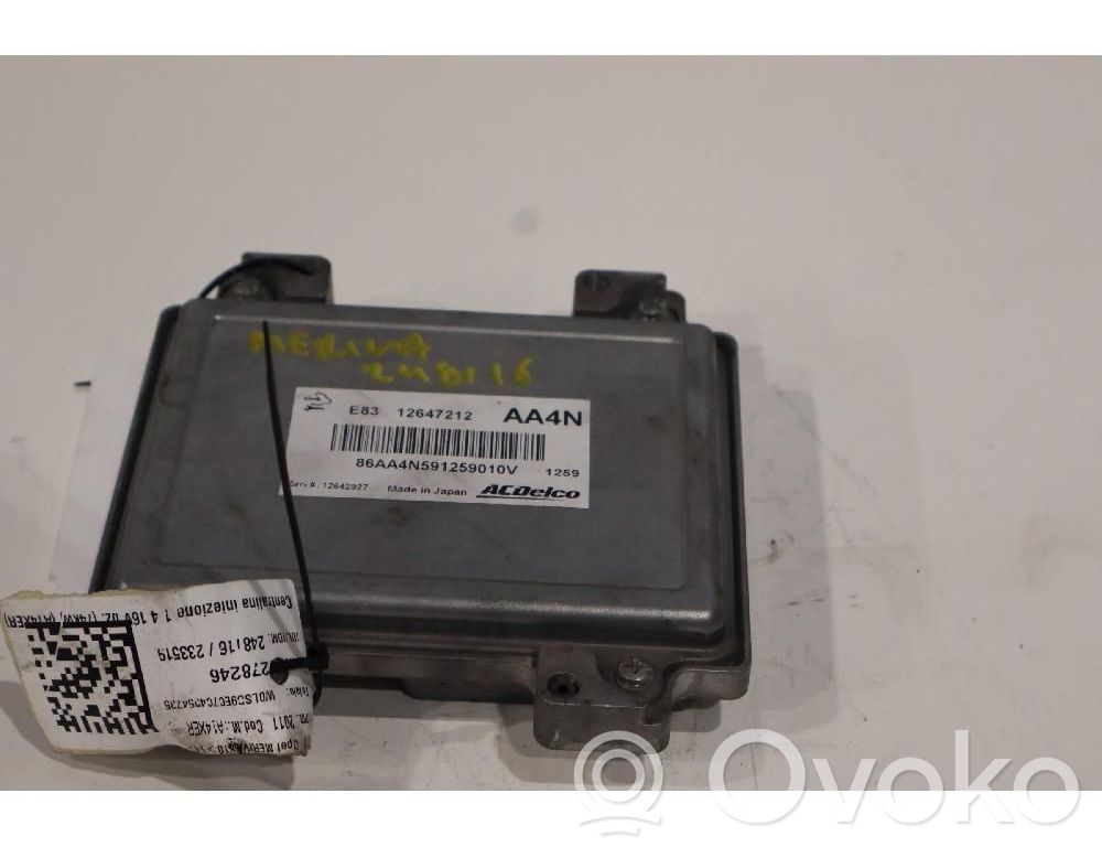 Opel Meriva B Unité de commande / module de pompe à carburant