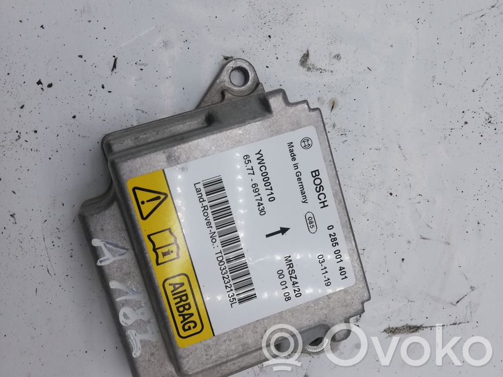 Land Rover Range Rover L322 Turvatyynyn ohjainlaite/moduuli 