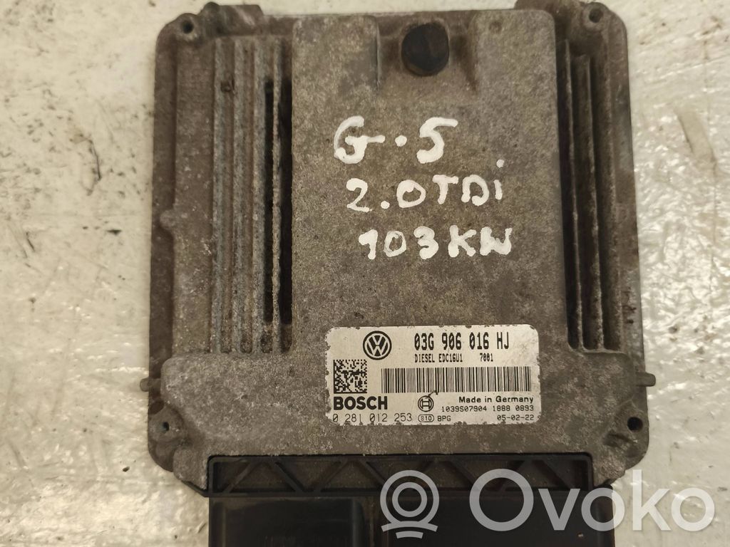 Engine control unit/module   03G906016HJ,1039S07904,0281012253