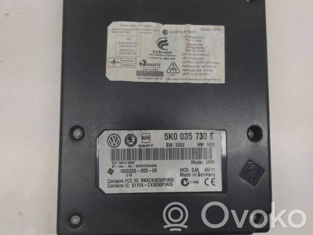 Skoda Octavia Mk2 (1Z) Bluetooth control unit module 