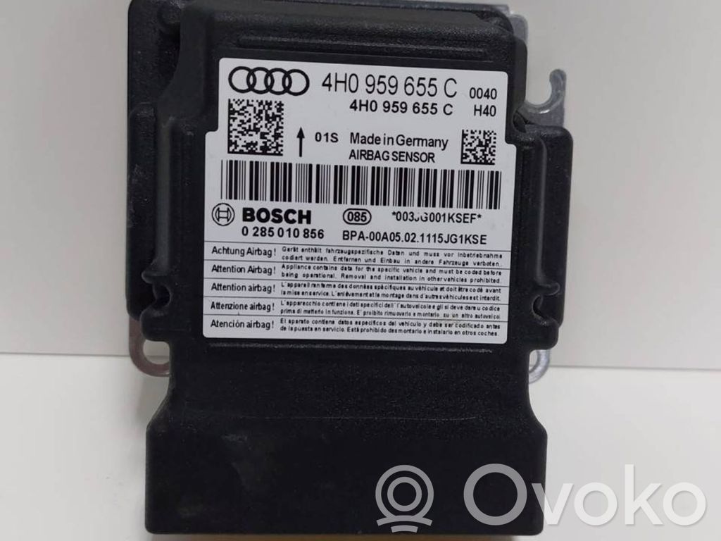 Airbag control unit/module   4H0959655C,0285010856