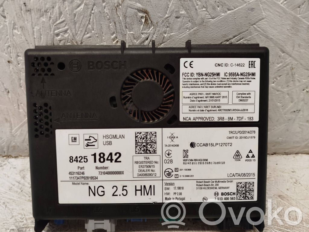 Opel Insignia B GPS navigation control unit/module 