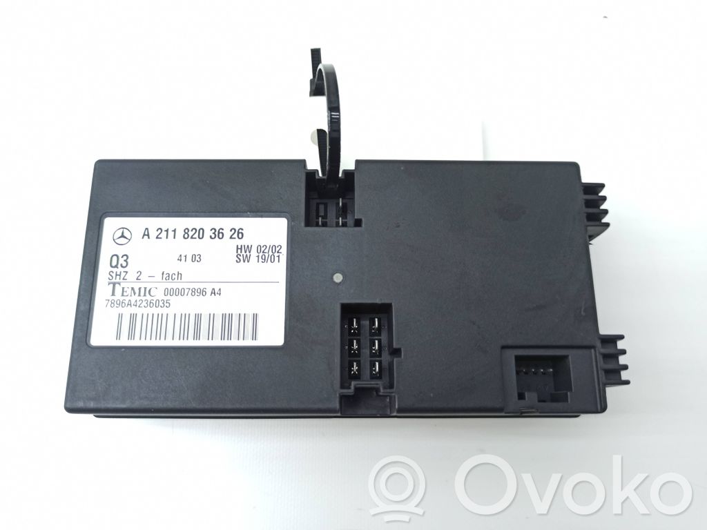 Module de commande de siège   A2118203626,00007896