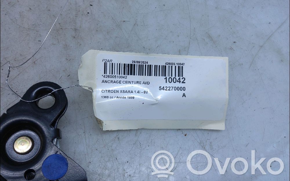 Citroen Xsara Hebilla del cinturón delantero 