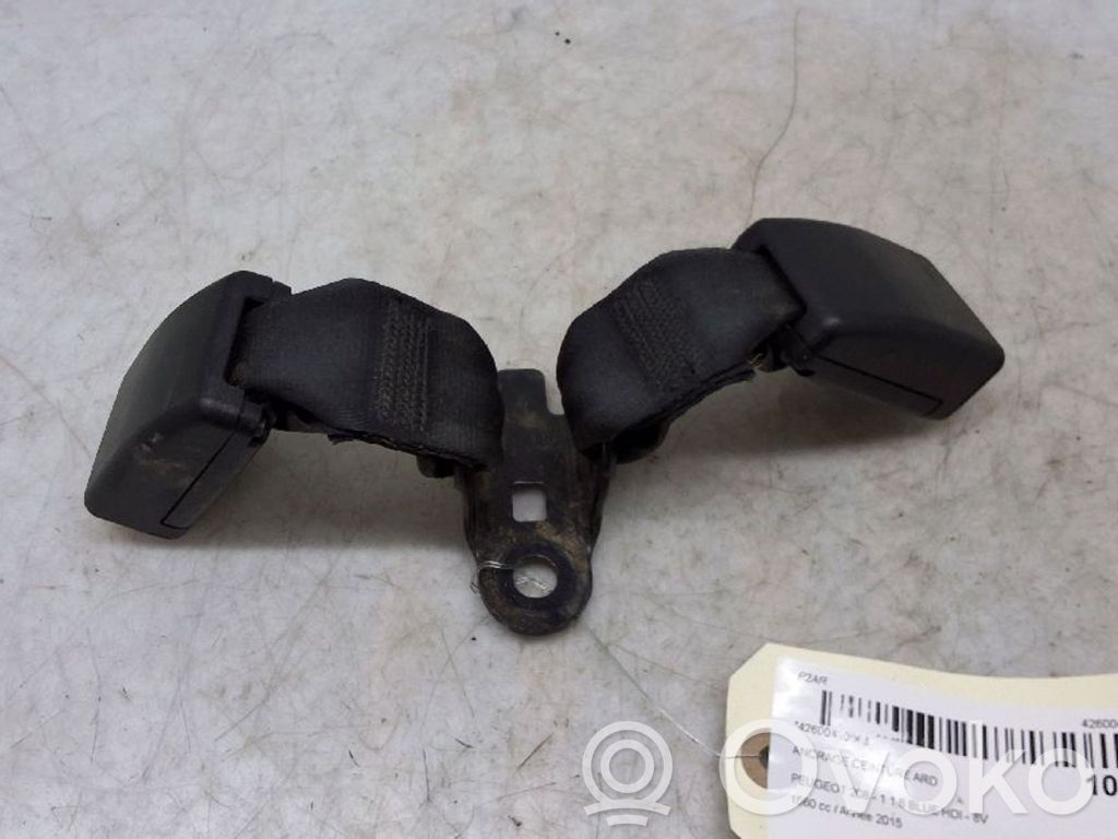 Peugeot 208 I Hebilla del cinturón de seguridad trasero 