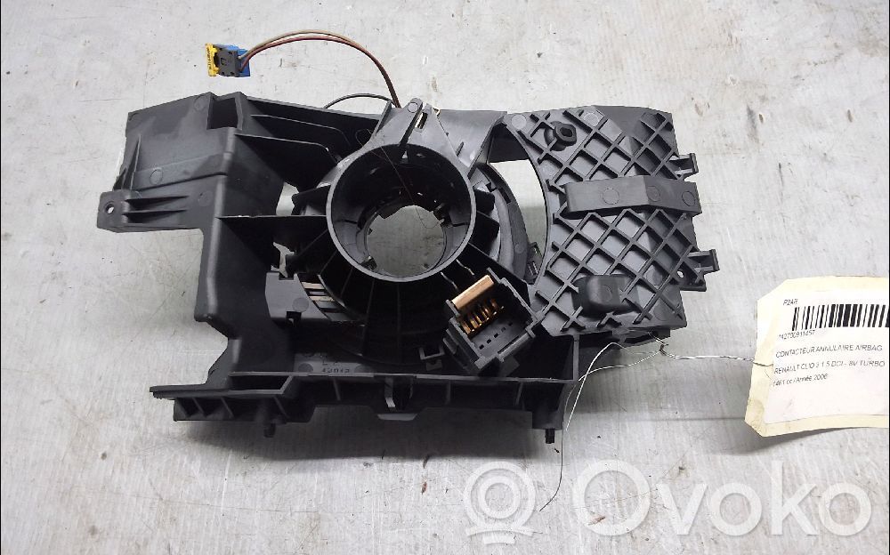 Renault Clio III Bague collectrice/contacteur tournant airbag (bague SRS) 