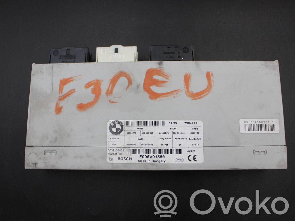 BMW 3 F30 F35 F31 Sterownik / Moduł elektrycznej klapy tylnej / bagażnika 