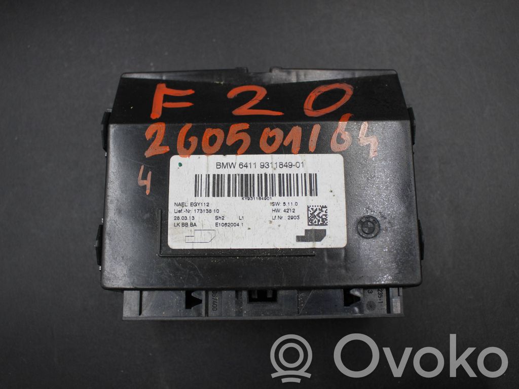 BMW 3 F30 F35 F31 Air conditioning/heating control unit 
