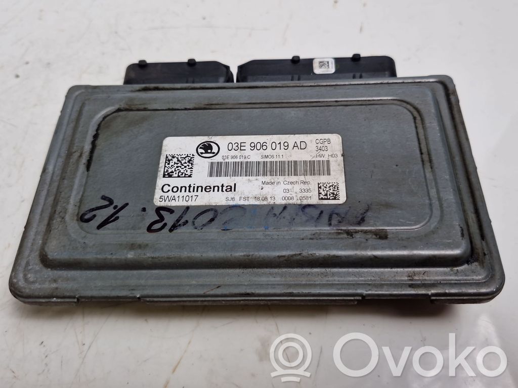 Engine control unit/module   03E906019C,03E906019AD,5WA11017