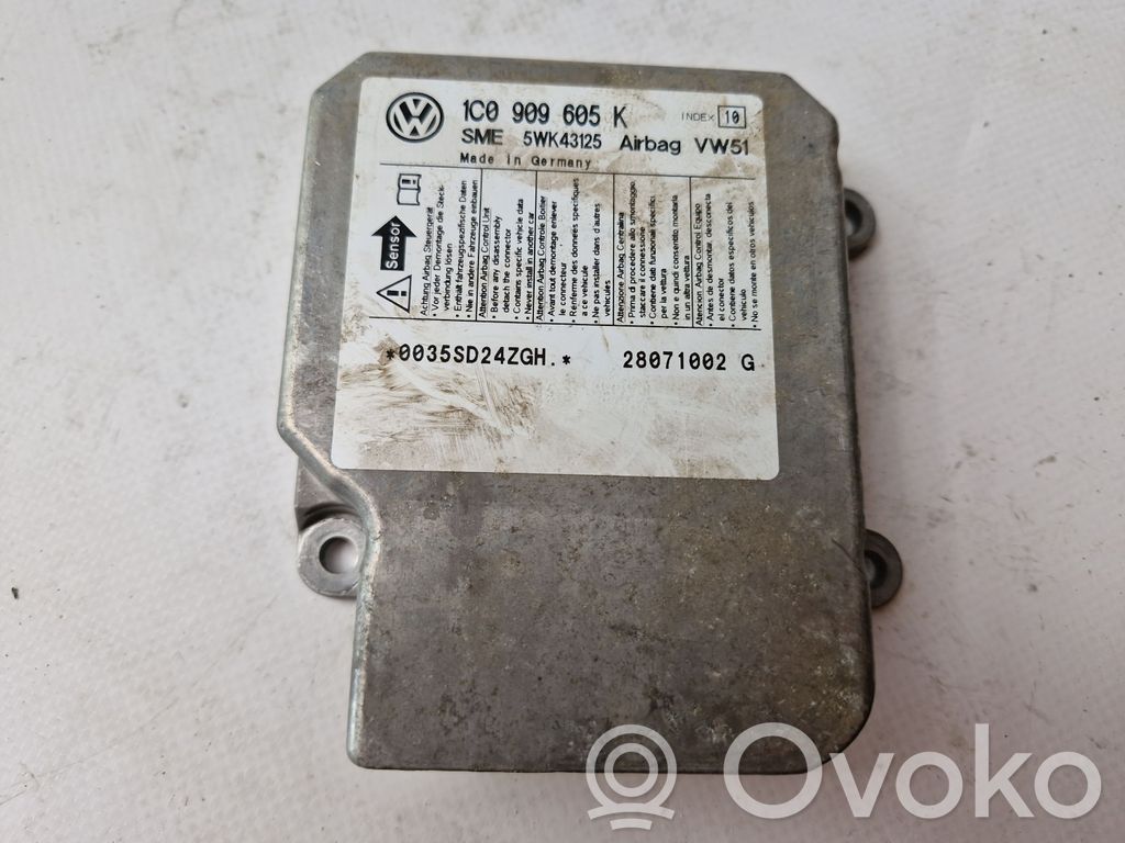 Skoda Fabia Mk1 (6Y) Unitate/modul de comandă airbaguri 