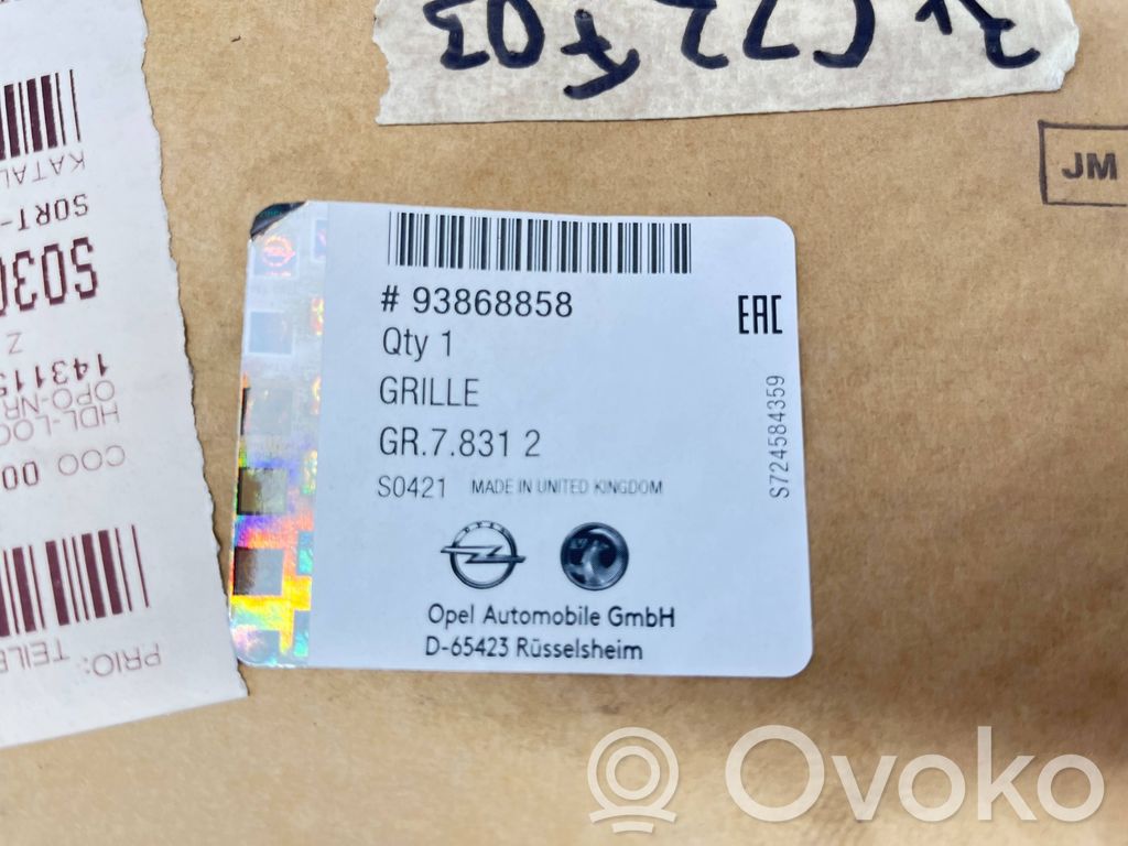 Opel Vivaro Grilă inferioară bară față 