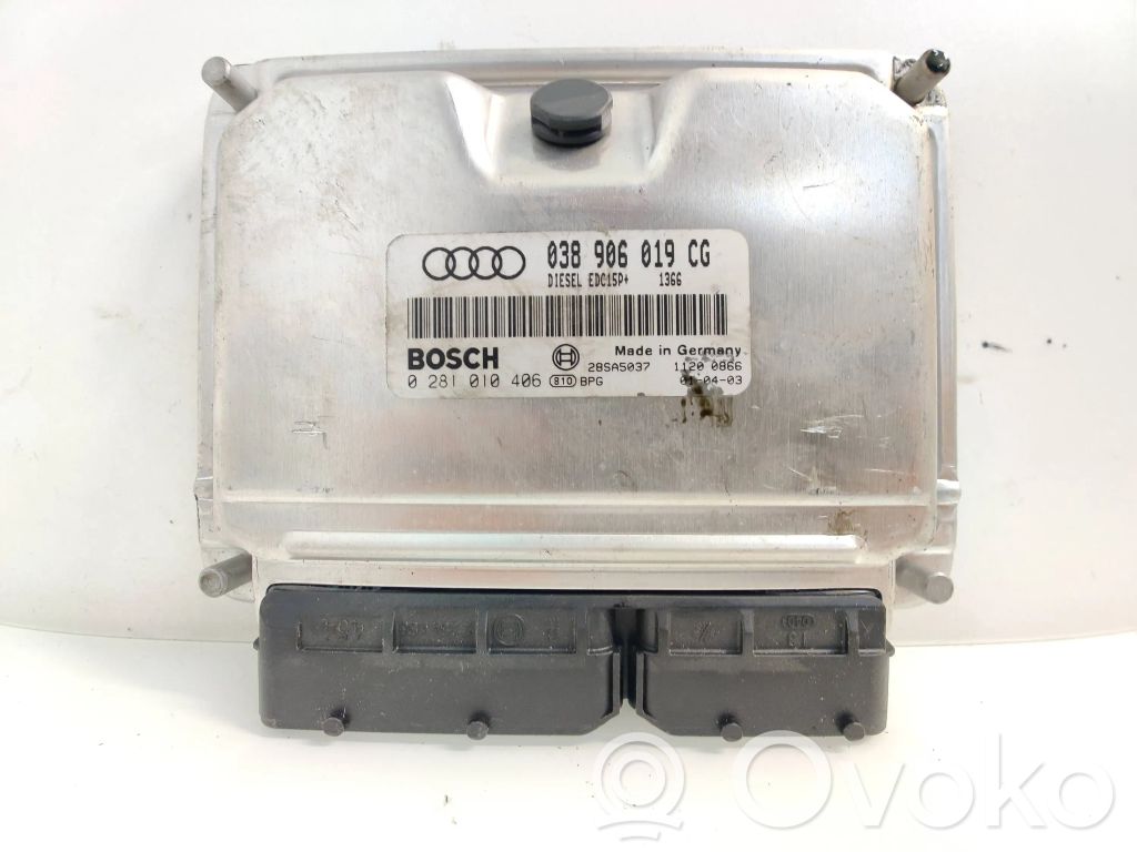 Engine control unit/module   038906019CG,28SA5037,0281010406
