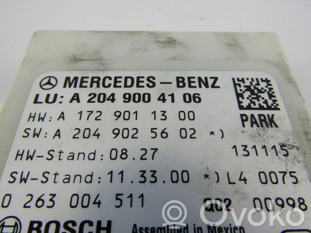 Mercedes-Benz C W204 Centralina/modulo sensori di parcheggio PDC