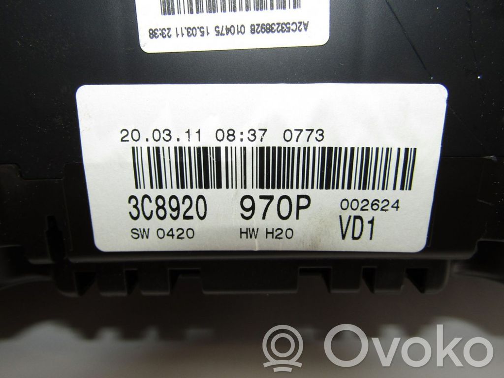 Volkswagen PASSAT CC Nopeusmittari (mittaristo)
