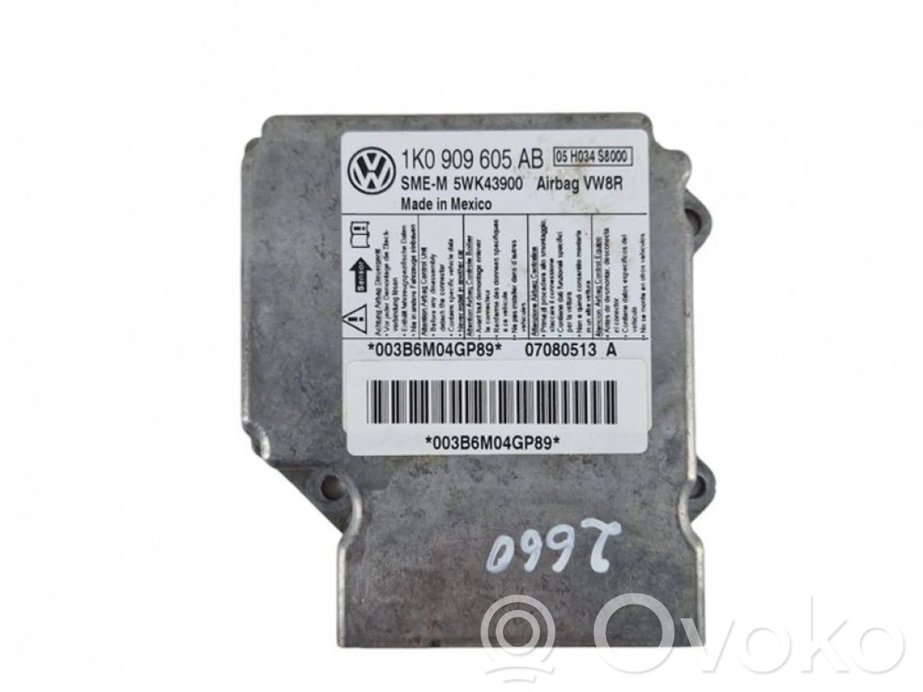 Volkswagen Jetta V Airbag control unit/module 