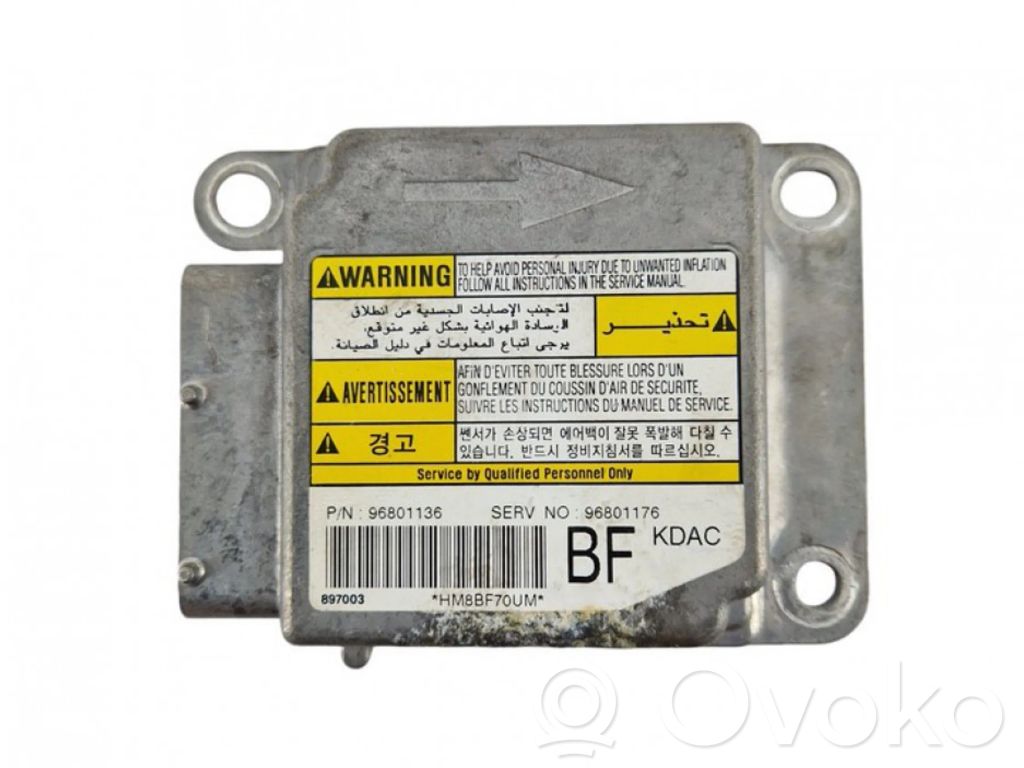 Sterownik / Moduł Airbag   96801136,96801176