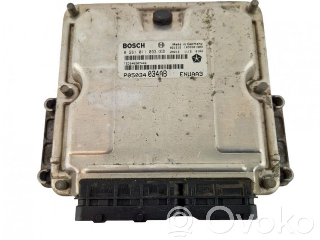 Engine control unit/module   0281011093,P05034034AB