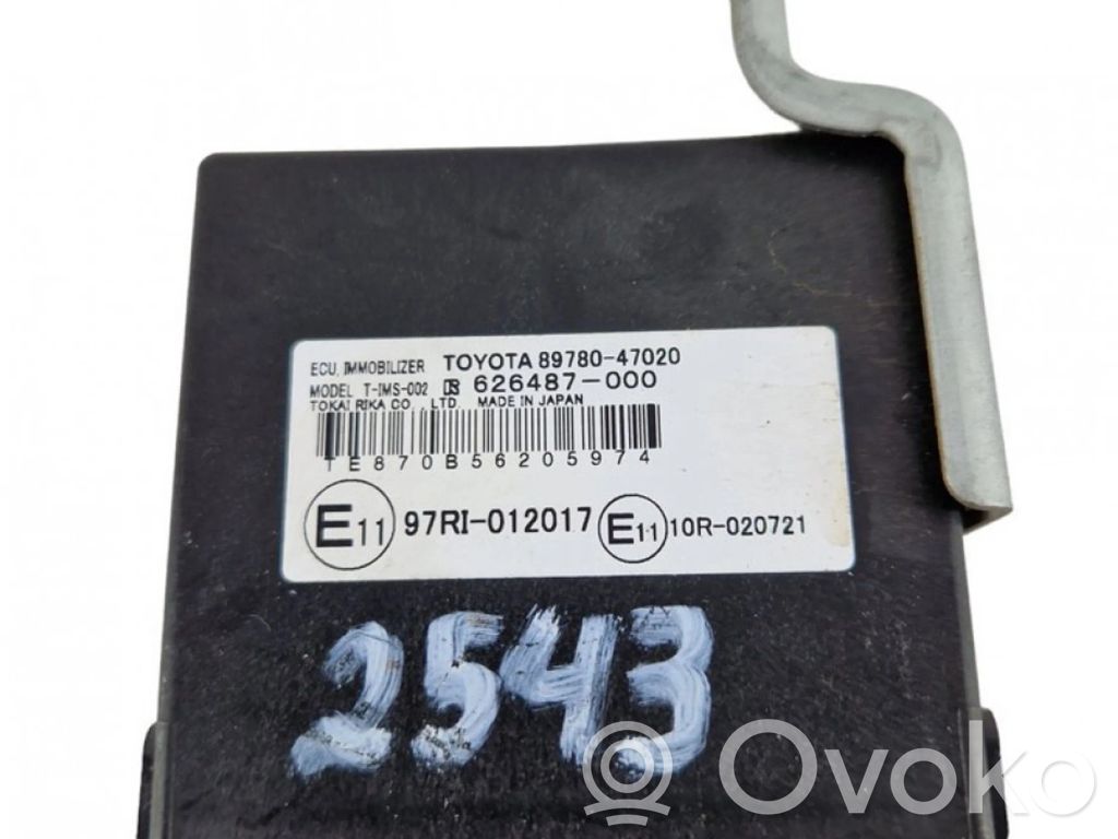 Toyota Prius (NHW20) Unitate/modul comandă imobilizator 