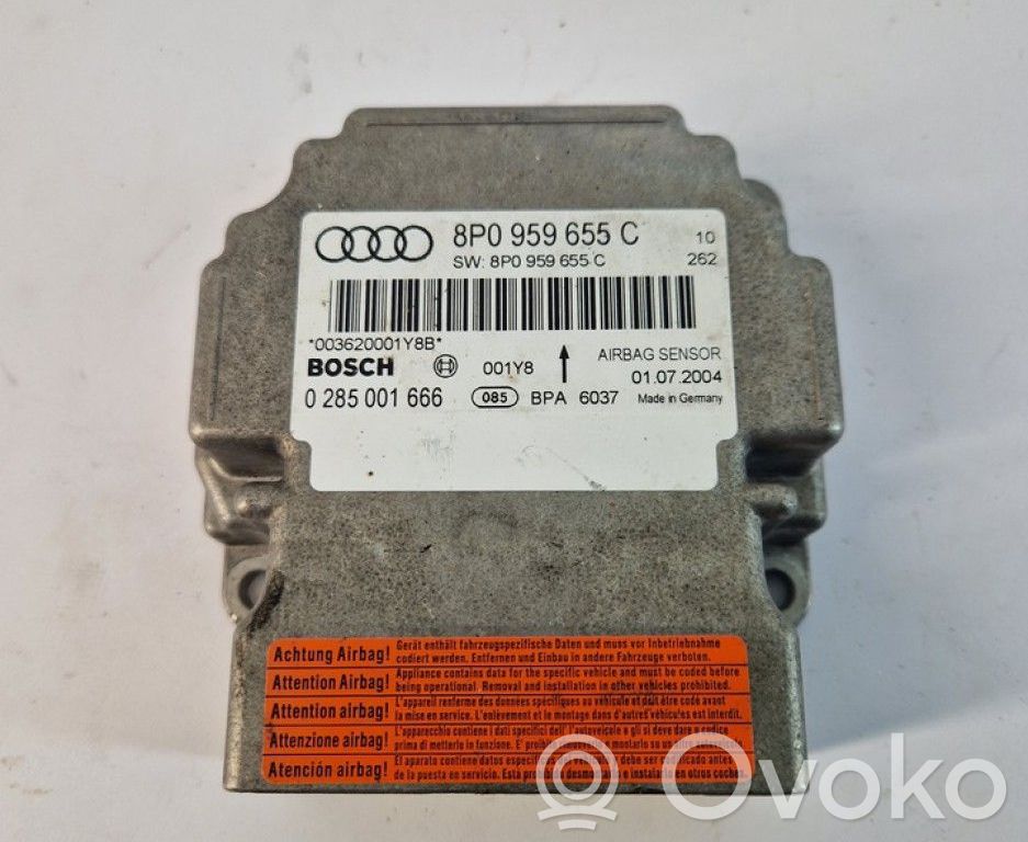 Audi A3 S3 A3 Sportback 8P Centralina/modulo airbag 
