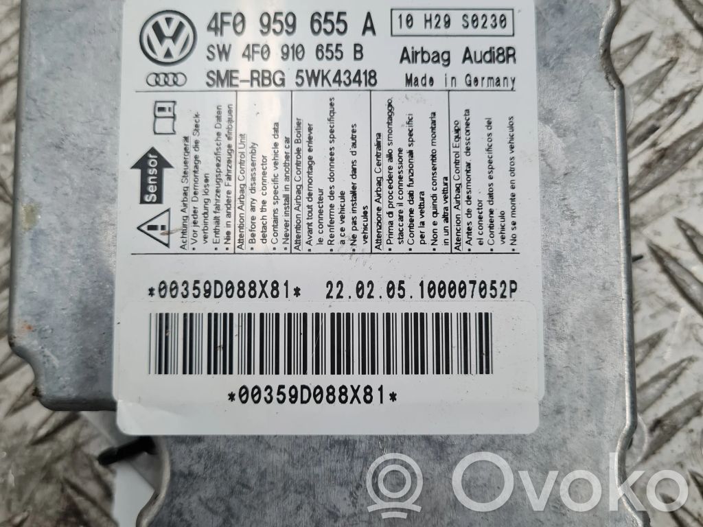 Airbag control unit/module   4F0959655A,4F0959655A