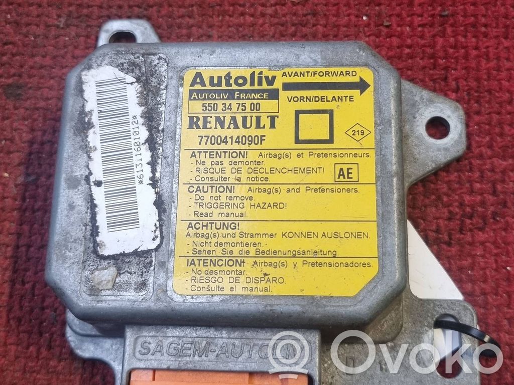 Renault Megane I Airbag control unit/module 