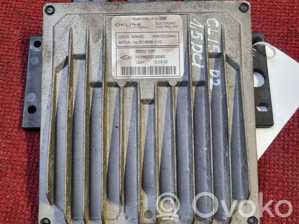 Renault Clio II Engine control unit/module 