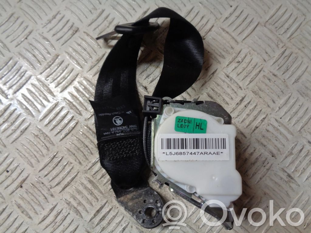 Skoda Fabia Mk2 (5J) Cinturón trasero 