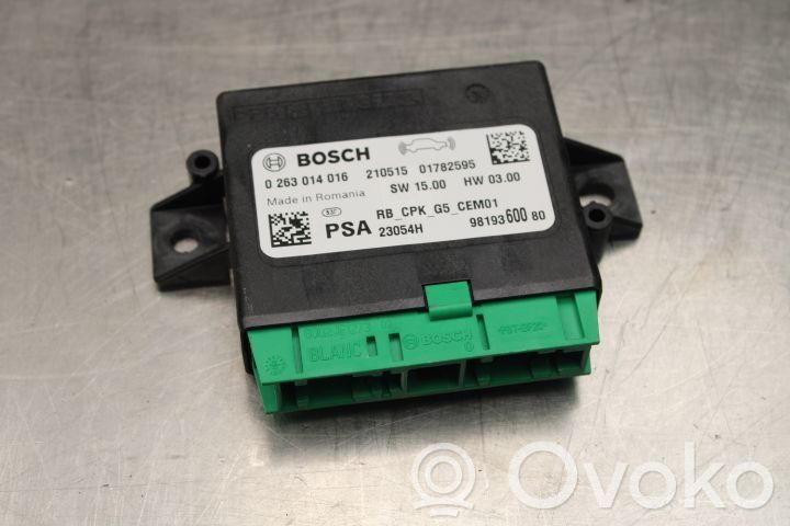 Unitate/modul de comandă parcare PDC   9819360080