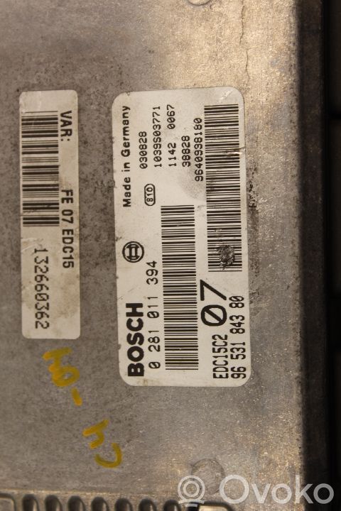 Unité de commande / module d'injection   9653184380,0281011394