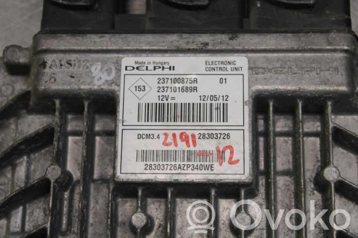 Unité de commande / module d'injection   237100875R,237101689R