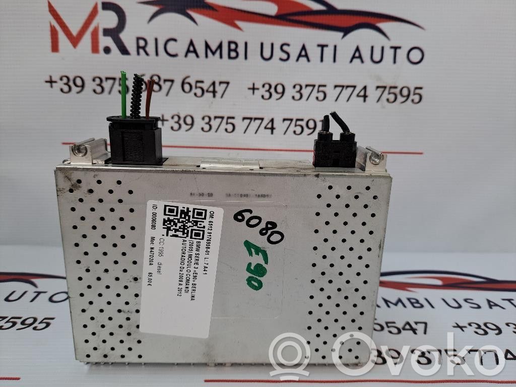 BMW 3 E90 E91 Console centrale, commande de multimédia l'unité principale 