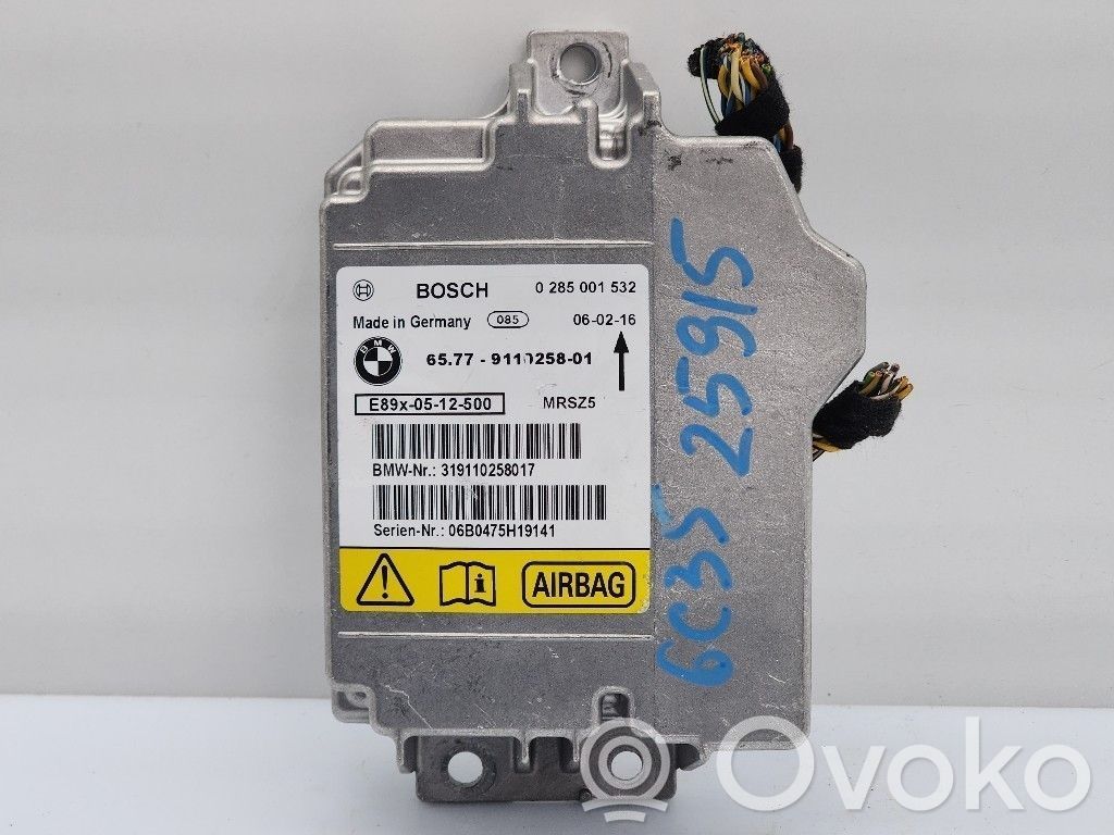 Module de contrôle airbag   6577911025801,6577911025801,N53B30A