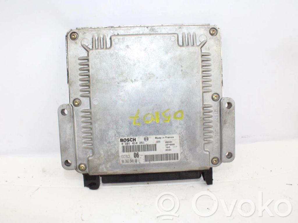 Unité de commande, module ECU de moteur   9636254880