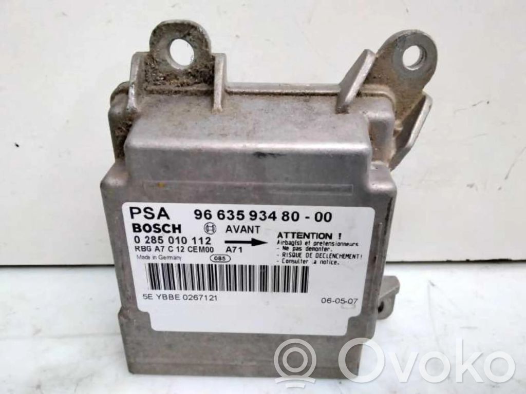 Peugeot 207 Unitate/modul de comandă airbaguri 