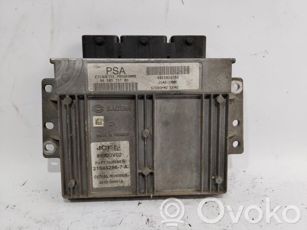 Citroen C4 I Picasso Komputer / Sterownik ECU silnika 